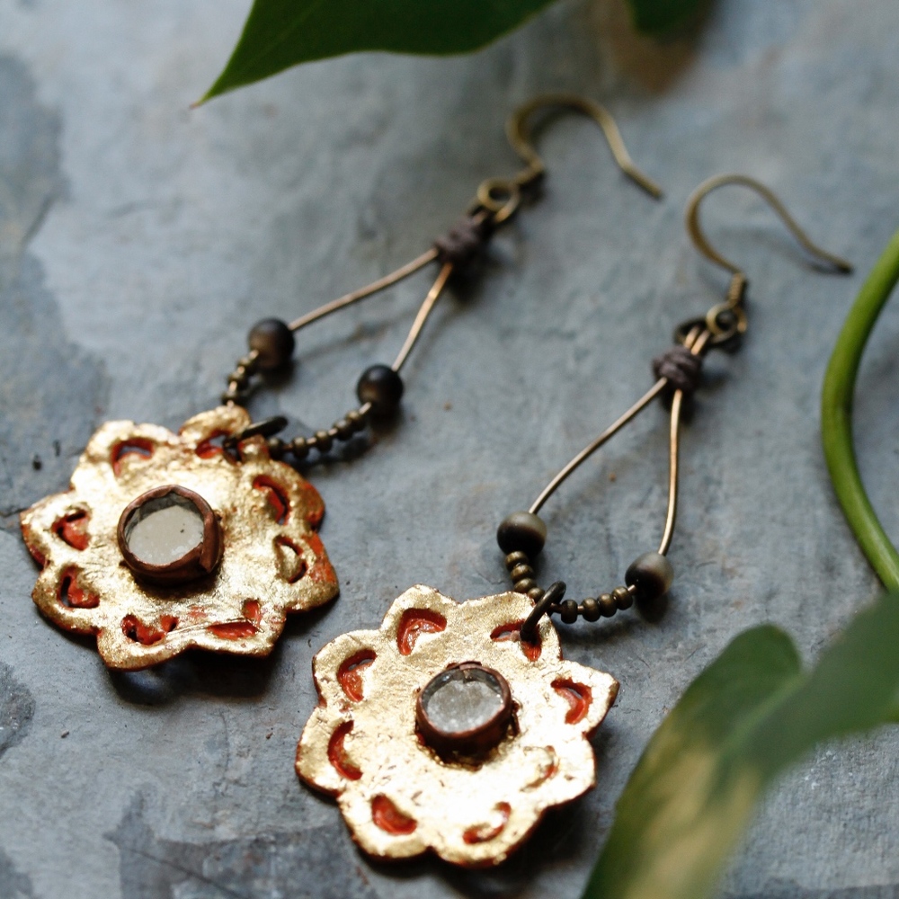 Handmade Vintage Earrings - Picture 3 of 7